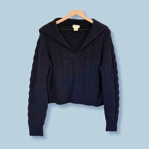 Jessica Simpson Women's Blue Cable knit Sweater